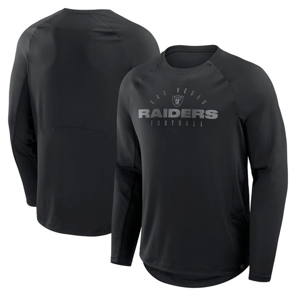 ファナティクス メンズ トップス プルオーバー Men\u0027s Fanatics Black Las Vegas Raiders Coverage Scheme Long Sleeve T-Shirt Black 黒いこと