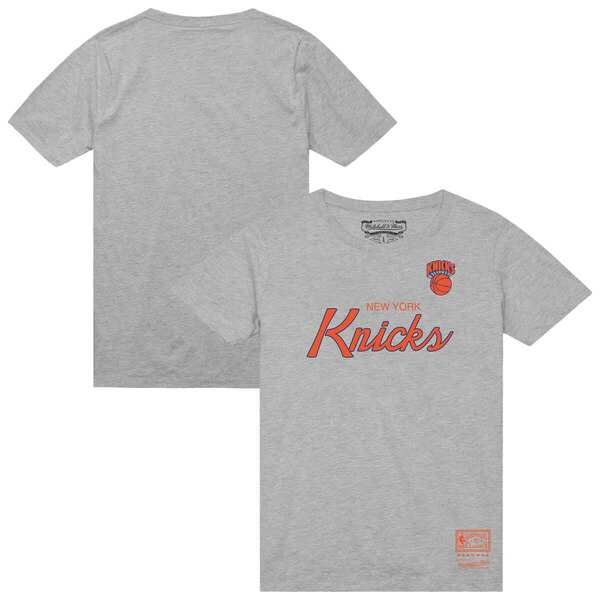 ミッチェル\u0026ネス メンズ トップス プルオーバー ヴィンテージ トール Men\u0027s Mitchell \u0026 Ness Heather Gray New Yorknicks Big \u0026 Tall Hardwood Classics Vintage Wordmark T-Shirt Heather Gray 薄墨色