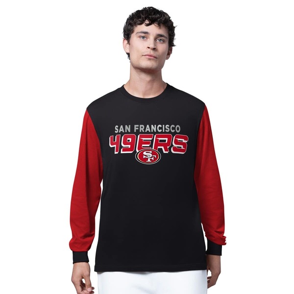 スターター メンズ トップス Tシャツ Men'starter Black San Francisco 49ers Thursday Night Gridiron Long Sleeve T-Shirt Black ブラック｜ReVida 店