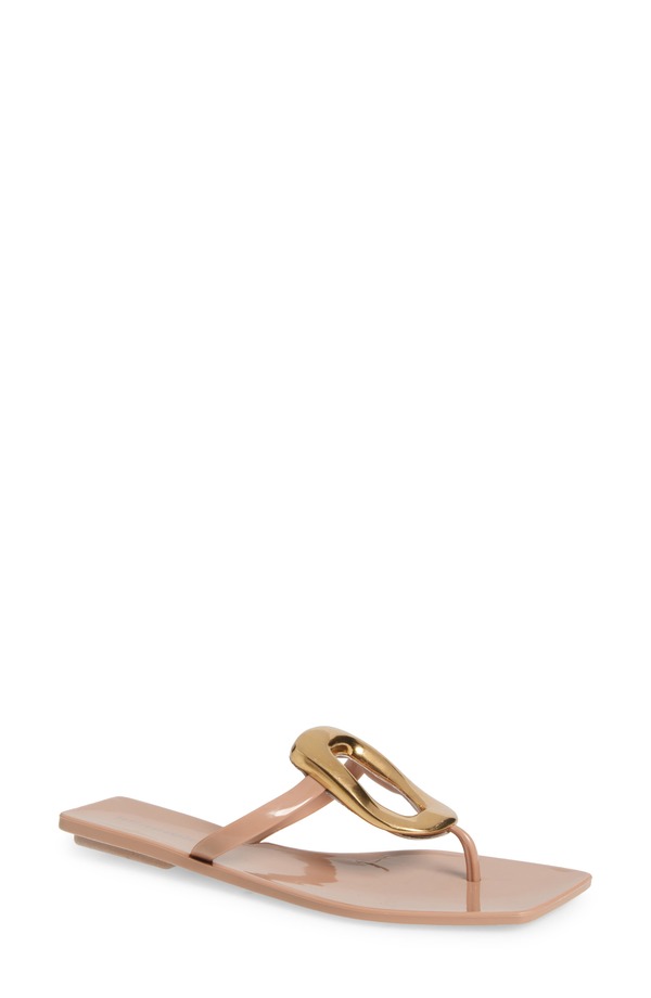ジェフリー キャンベル レディース シューズ サンダル Jeffrey Campbellinques Flip Flop Beige Shiny Gold ベージュ｜ReVida 店