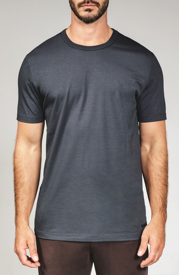 七つ金剛石 メンズ トップス プルオーバー 労働者の一団のど首 綿織物 7 Diamondstretch Cotton \u0026 Modal Performance Crewneck T-Shirt Charcoal 濃灰色