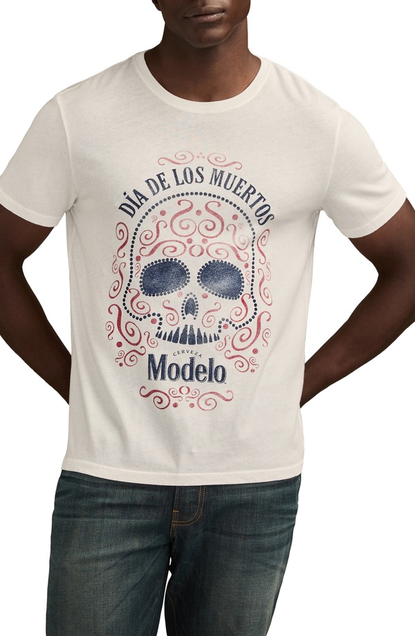 ラッキーブランド メンズ トップス Tシャツ グラフィック Lucky Brand Modelo Tradition Graphic T-Shirt Cloudancer
