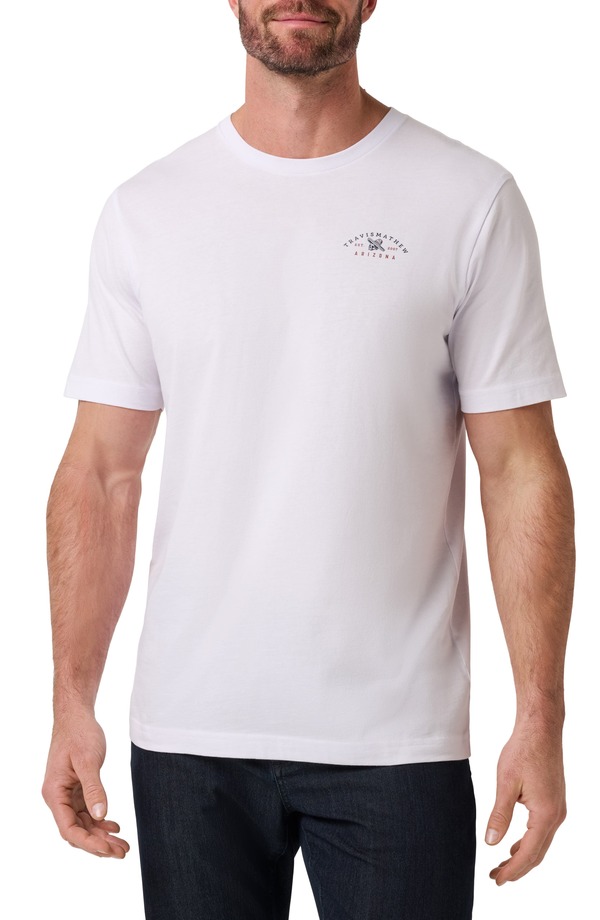 トラビスマヒュー メンズ トップス Tシャツ グラフィック TravisMathew Mesa Views Graphic T-Shirt White ホワイト