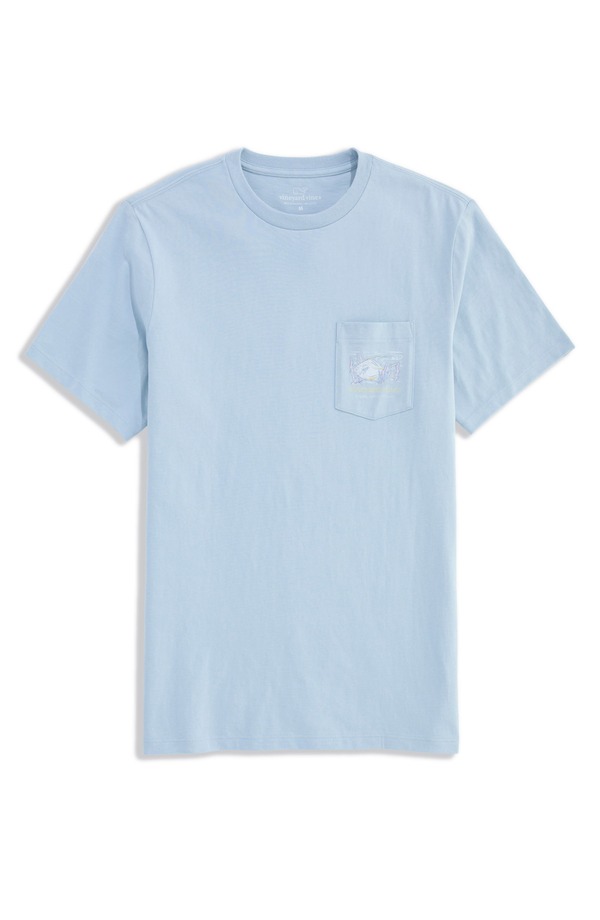 ヴァインヤードヴァインズ メンズ トップス プルオーバー グラフィック vineyard vines Coral Permit Graphic T-Shirt Del Mar Blue 青色