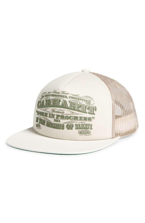 カーハート メンズ アクセサリー 帽子 Carhartt Work In Progress 3 One 3 Adjustable Trucker Hat Wax|ReVida 店