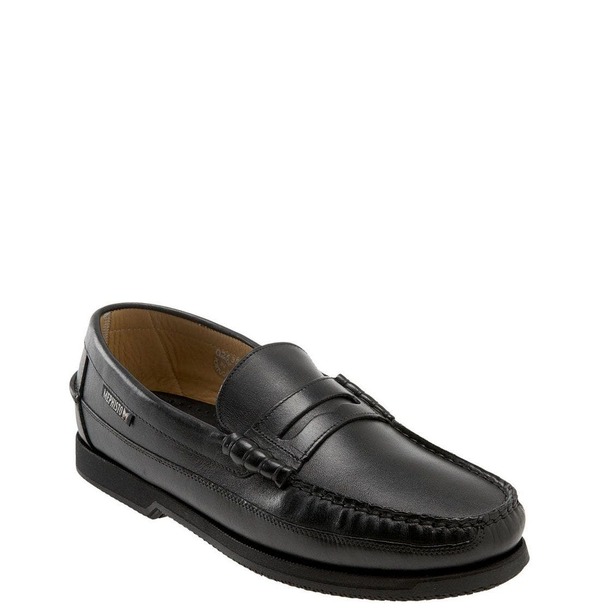メフィスト メンズ シューズ 旗がしら 置き目毛皮 Mephisto \u0027Cap Vert\u0027 Penny Loafer Black Leather 黒いこと