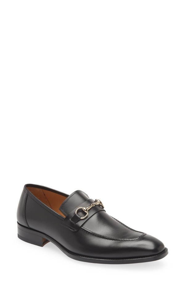 メズラン メンズ シューズ なめし革 置き目毛皮 Mezlan Bit Ornament Leather Loafer Black 黒いこと