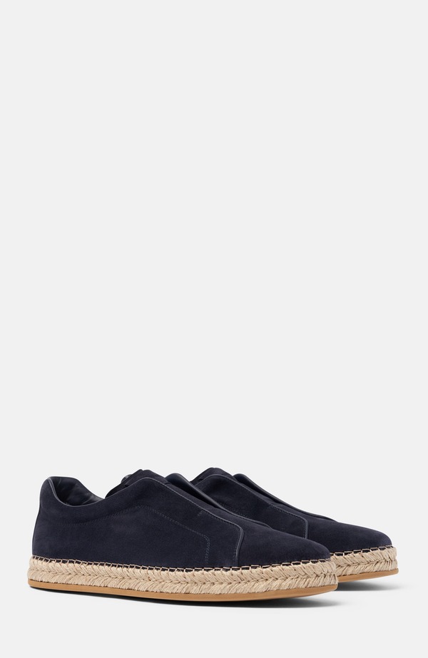 スカロッソ メンズ シューズ スリッポン・ローファー SCAROSSO Thiago Espadrilles Blue - Suede ブルー｜ReVida 店