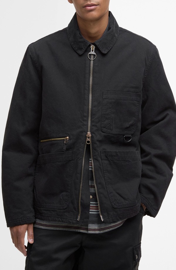 バブアー メンズ アウター ジャケット・ブルゾン コットン Barbour Cove Casual Cotton Jacket Black ブラック