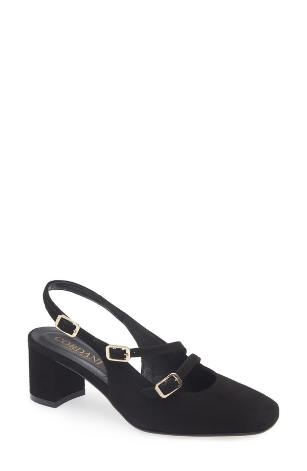 コルダーニ レディース シューズ 踵 Cordani Gavin Slingback Pump Black Suede 黒いこと