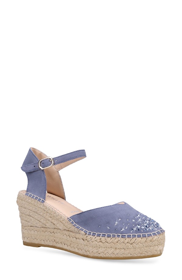 ロンホワイト レディース シューズ 踵 サンダル Ron White Breeza Wedge Sandal Denim ジーンズ