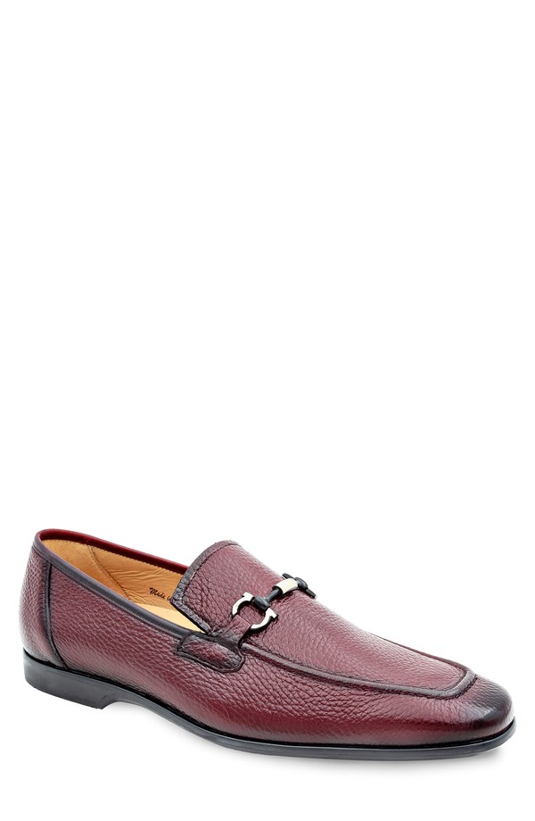 メズラン メンズ シューズ 置き目毛皮 Mezlan Marinelli Bit Loafer Burgundy バーガンディ