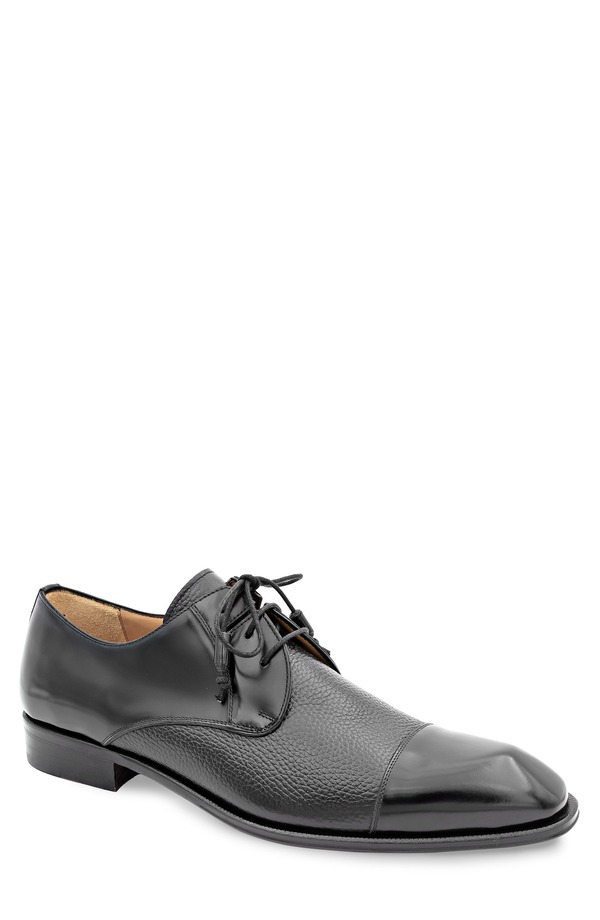メズラン メンズ シューズ 力くらべ 旗がしら ケープ Mezlan Capello Cap Toe Derby Black 黒いこと