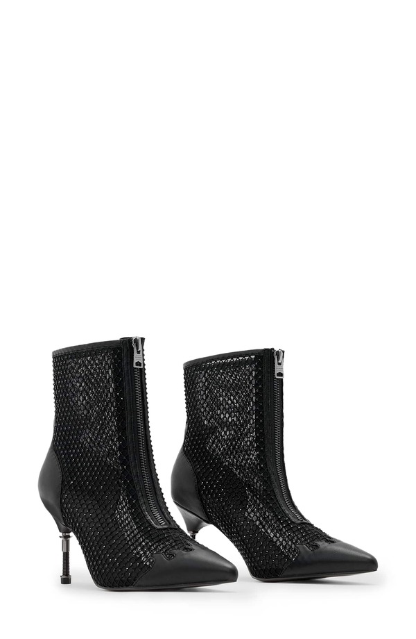 オールセインツ レディース シューズ ブーツ・レインブーツ メッシュ AllSaints Natasha Mesh Bootie Black 黒いこと