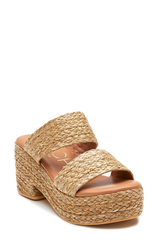 ココナッツバイマッテシィ レディース シューズ サンダル プラットフォーム Coconuts by Matisse Ocean Avespadrille Platform Slide Sandal Cognac｜ReVida 店