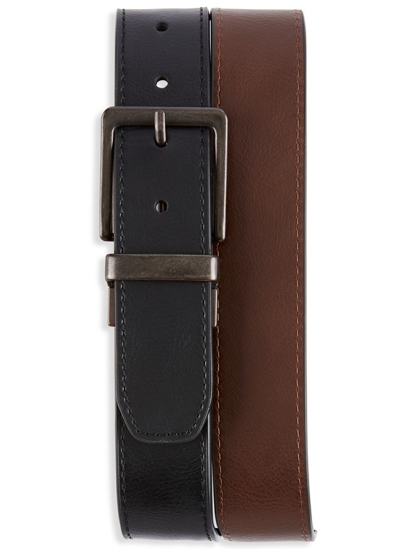 リーバイス メンズ アクセサリー ベルト ロゴ Levi's Logo Reversible Casual Belt Black/Brown ブラック