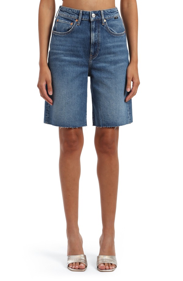 マーヴィ ジーンズ レディース ボトムス デニムパンツ ショートパンツ Mavi Jeanselina Cutoff Bermuda Denim Shorts Mid Brushed Recycled Blue ブルー