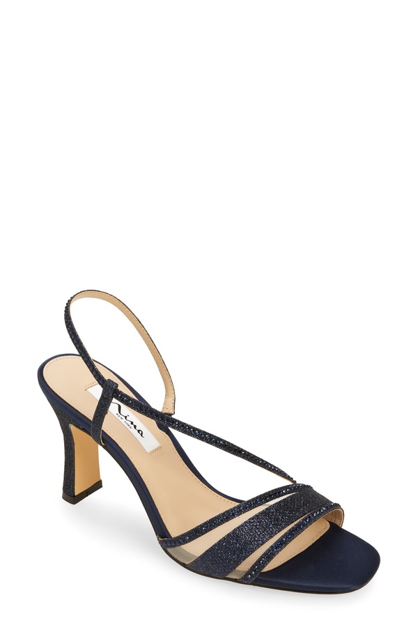 ニナ レディース シューズ 踵 サンダル Ninabbi Slingback Sandal New Navy 米国海軍