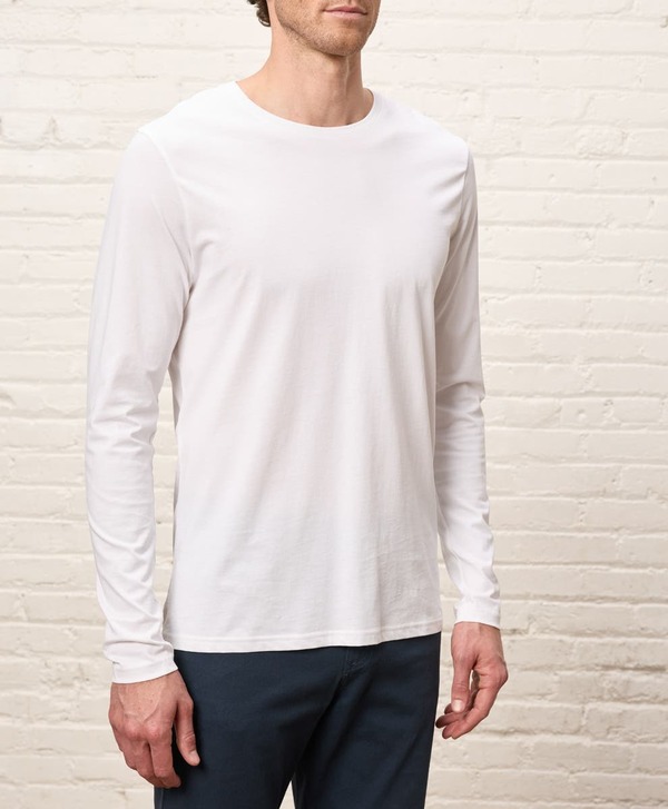 パクト メンズ トップス Tシャツ クルーネック コットン Pact Organicotton Men'softspun Essential Crewneck Long Sleeve Tee White ホワイト
