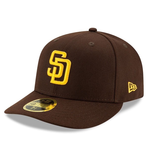 ニューエラ レディース アクセサリー 帽子 Men's New Era Brown San Diego Padres Authenticollection-Field Low Profile 59FIFTY Fitted Hat Brown ブラウン