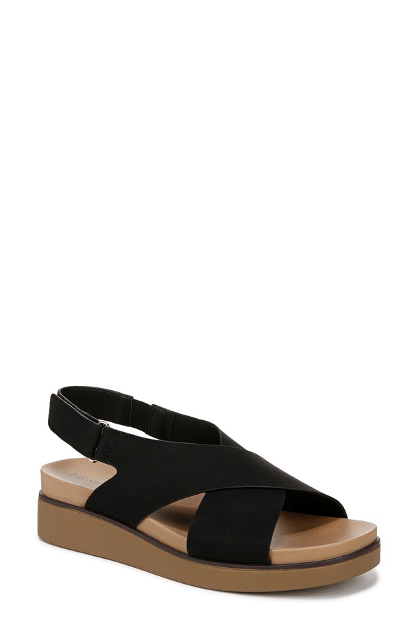 ライフストライド レディース シューズ サンダル プラットフォーム LifeStride Georgina Slingback Platform Wedge Sandal Black ブラック