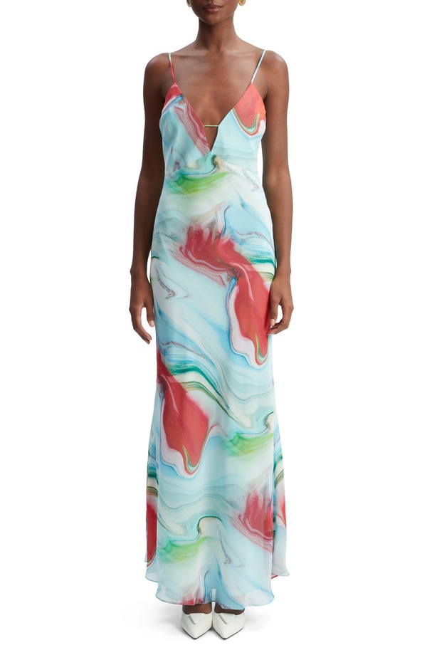バードット レディース トップス ワンピース マキシ Bardot Suri Plunge Maxi Slipdress Blue Tie Dye ブルー 10,486円