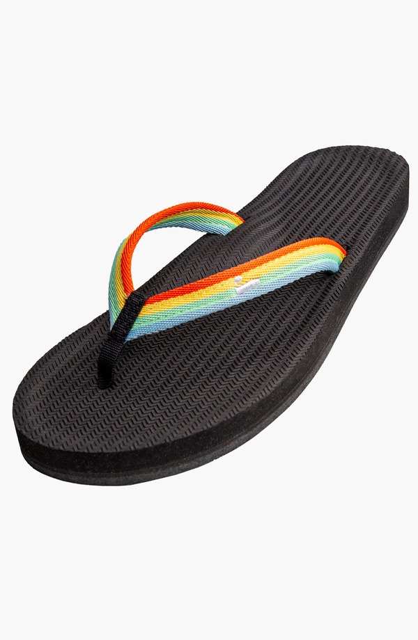 インドソール レディース シューズ 踵 Indosole Responsibly-Made Tire Soleasy Living Flip Flops Rainbow
