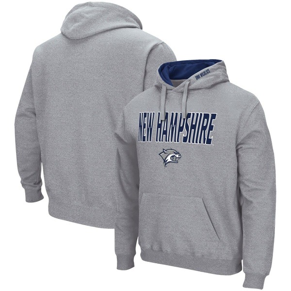 コロシアム メンズ アウター パーカー・スウェット ロゴ Men's Colosseum Heathered Gray New Hampshire Wildcats Arch and Logo Pullover Hoodie Heather Gray グレー
