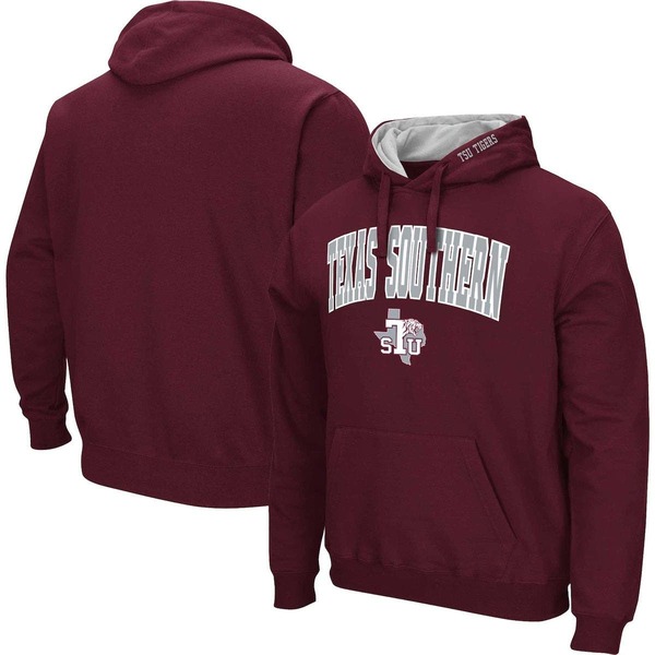 コロシアム メンズ アウター パーカー・スウェット ロゴ Men's Colosseumaroon Texasouthern Tigers Arch & Logo 3.0 Pullover Hoodie Maroon マルーン