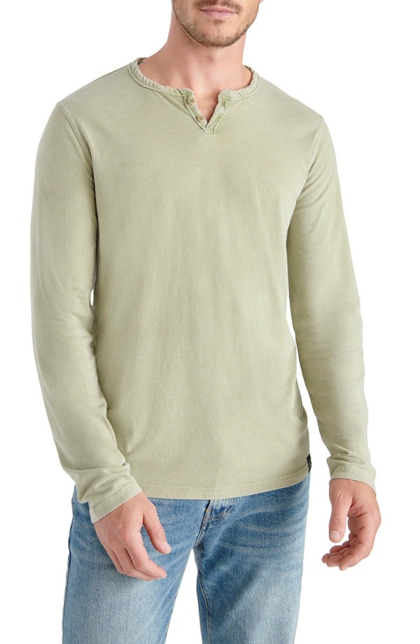 ラッキーブランド メンズ トップス Tシャツ Lucky Brand Notch Neck Mineral Wash Long Sleeve T-Shirt Loden Green グリーン