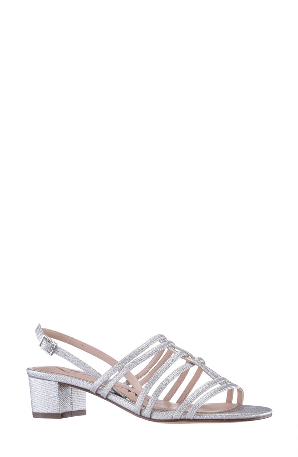 ニナ レディース シューズ 踵 サンダル Nina Gladyslingback Sandal Silver しろがね色