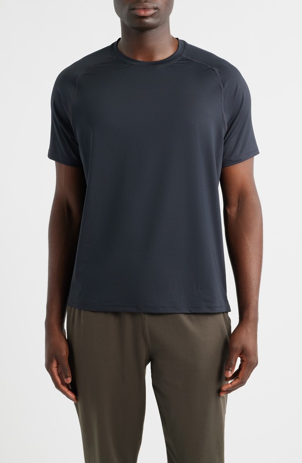 ゼラ メンズ トップス Tシャツ Zella Perforated Training T-Shirt Black Caviar ブラック