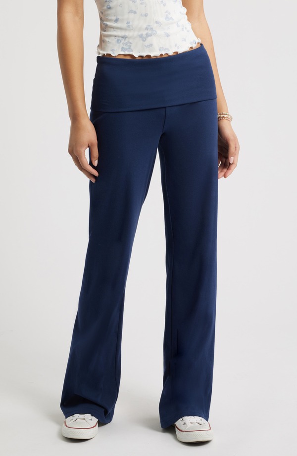 ビーピー レディース ボトムス レギンス BP. Foldover Leggings Navy Iris 米国海軍