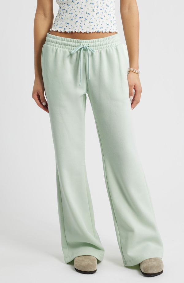 ビーピー レディース ボトムス カジュアルパンツ フレア スウェットパンツ BP. Baggy Flare Leg Sweatpants Green Cloud グリーン