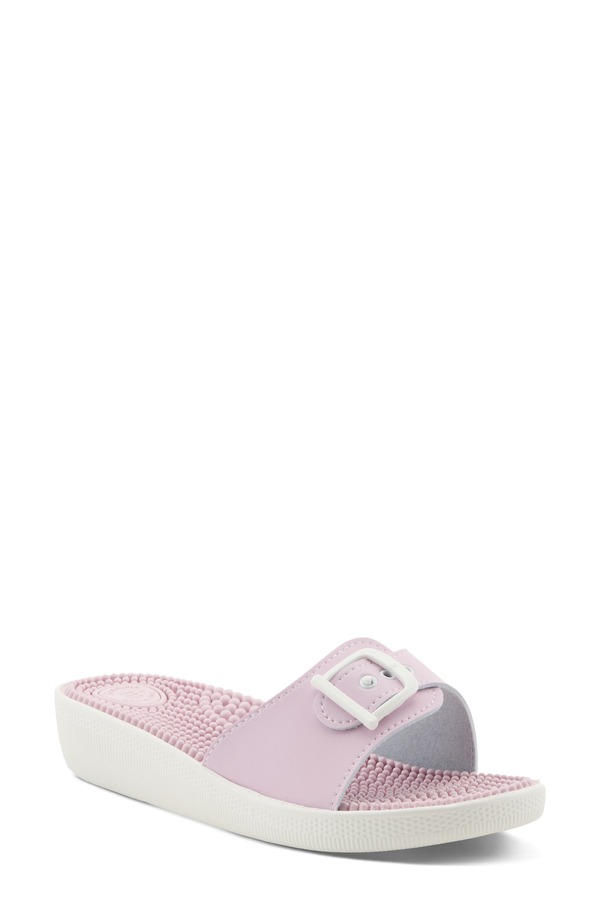 フレクサス レディース シューズ 踵 サンダル Flexus by Spring Step Sabala Slide Sandal Pink さくら色