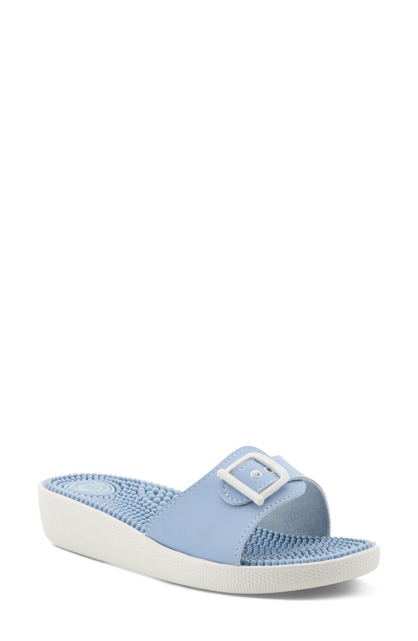 フレクサス レディース シューズ 踵 サンダル Flexus by Spring Step Sabala Slide Sandal Sky Blue 青碧