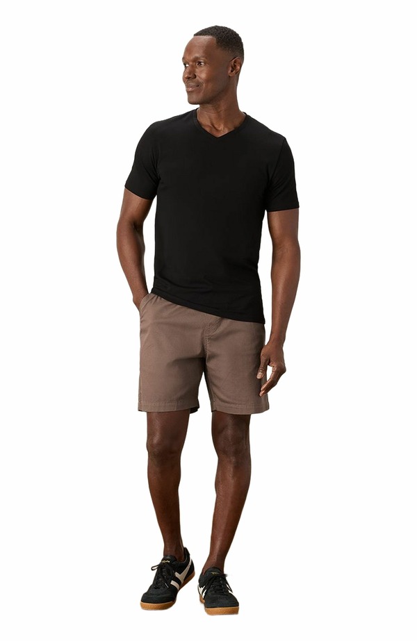 パクト メンズ トップス Tシャツ Vネック ジャージー Pact Luxe Stretch Jersey Slim V-Neck Tee Black ブラック 8,495円