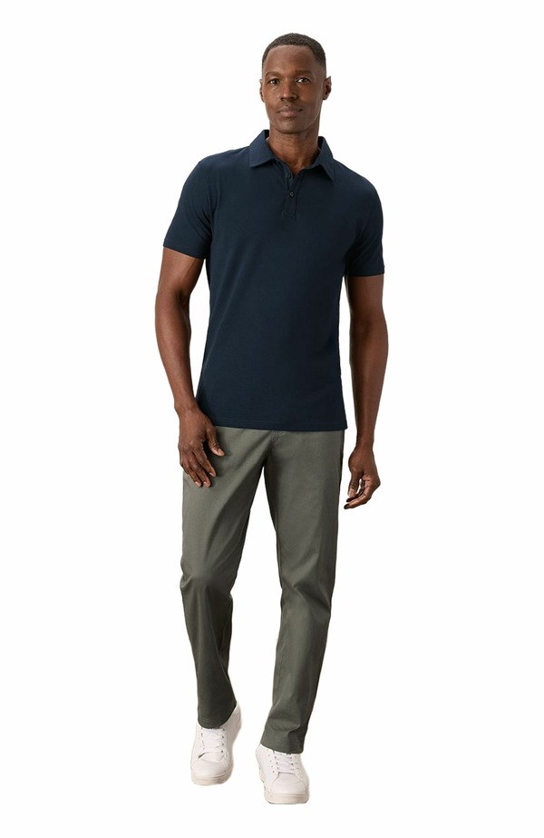 パクト メンズ トップス スポーツシャツ プルオーバー Pact Luxe Stretch Jersey Slim Polo Midnight Blue 青み