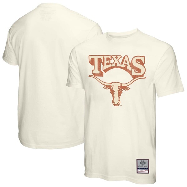 ミッチェル&ネス メンズ トップス Tシャツ ヴィンテージ Men's Mitchell & Ness Cream Texas Longhorns Vintage Tone T-Shirt Cream クリーム｜ReVida 店