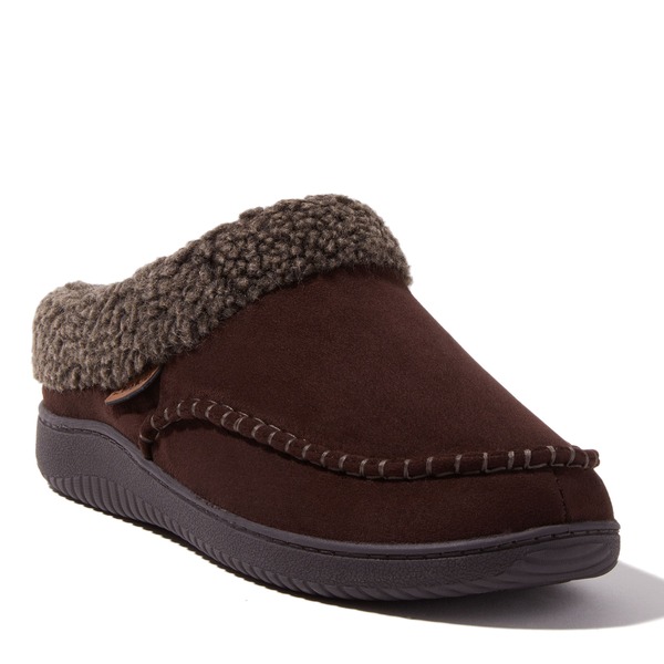 ディアフォームズ メンズ シューズ サンダル スエード DEARFOAMS Marshall Microsuede Moccasin Toe Clog Slipper Coffee コーヒー|ReVida 店