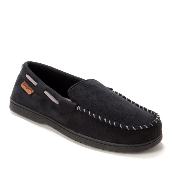 ディアフォームズ メンズ シューズ サンダル スエード DEARFOAMS Keaton Microsuede Moccasin Slipper Black Solid ブラック|ReVida 店