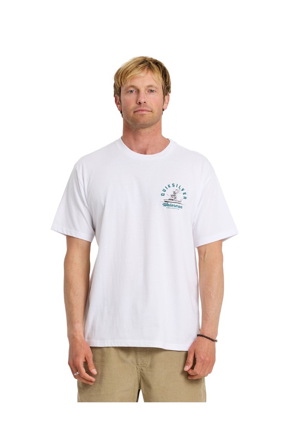 クイックシルバー ウォーター マン メンズ トップス シャツ Quiksilver Waterman Early Morning QMT0 Short Sleeve Shirt White ホワイト｜ReVida 店