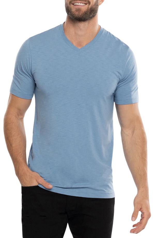 トラビスマヒュー メンズ トップス Tシャツ TravisMathew Cloud Trim Fit Slubbed T-Shirt Copen Blue ブルー