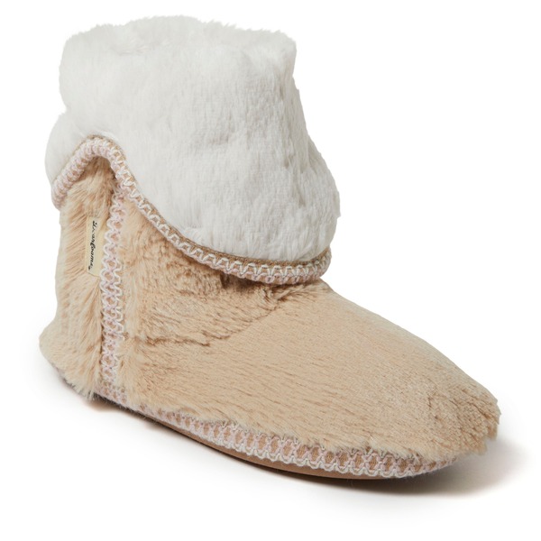 ディアフォームズ レディース シューズ サンダル ダウン ブーツ DEARFOAMS Beth Faux Fur Foldown Fuzzy Bootie Slipper Latte｜ReVida 店