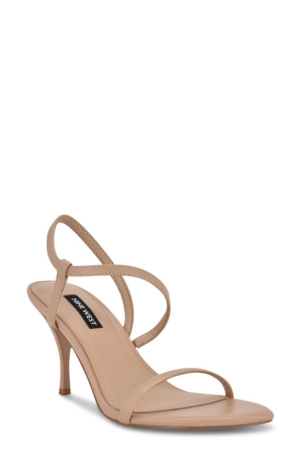 ナインウェスト レディース シューズ 踵 サンダル Nine West Carolyn Slingback Pointed Toe Sandalight Natural