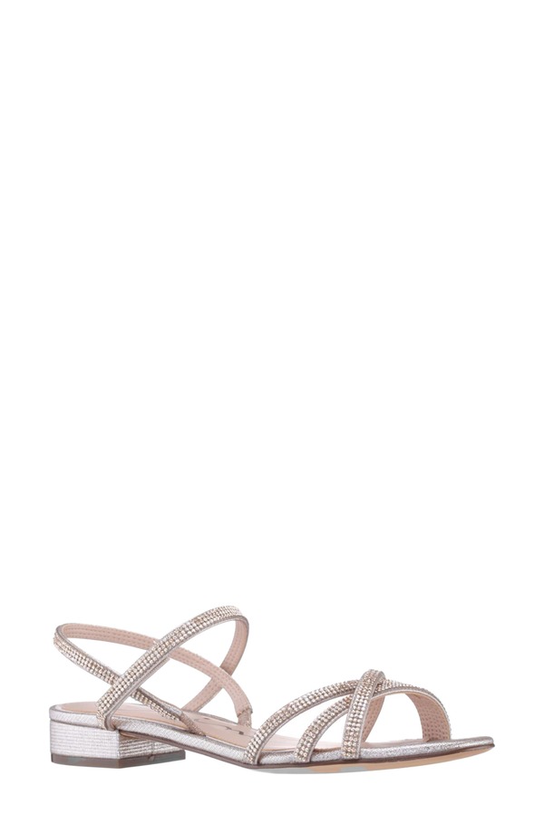 ニナ レディース シューズ 踵 サンダル Nina Sonja Slingback Sandal Silver しろがね色