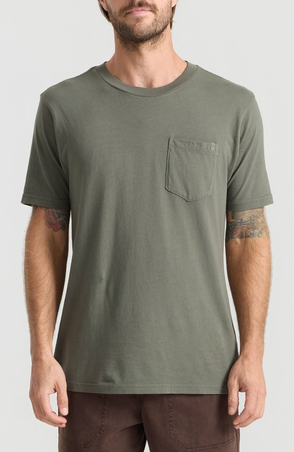 ローアク メンズ トップス Tシャツ Roark Made to Fade Pocket-Shirt Washed Military