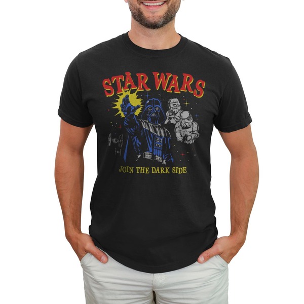 スター ウォーズ メンズ トップス Tシャツ グラフィック Men'star Wars Retro Join The Dark Side Graphic T-Shirt Black ブラック