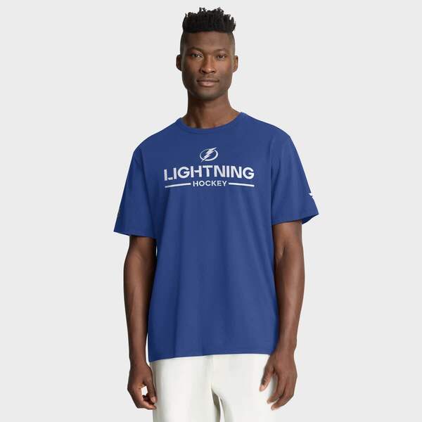 ファナティクス メンズ トップス Tシャツ Men's Fanatics Blue Tampa Bay Lightning Authentic Pro Primary T-Shirt Blue ブルー