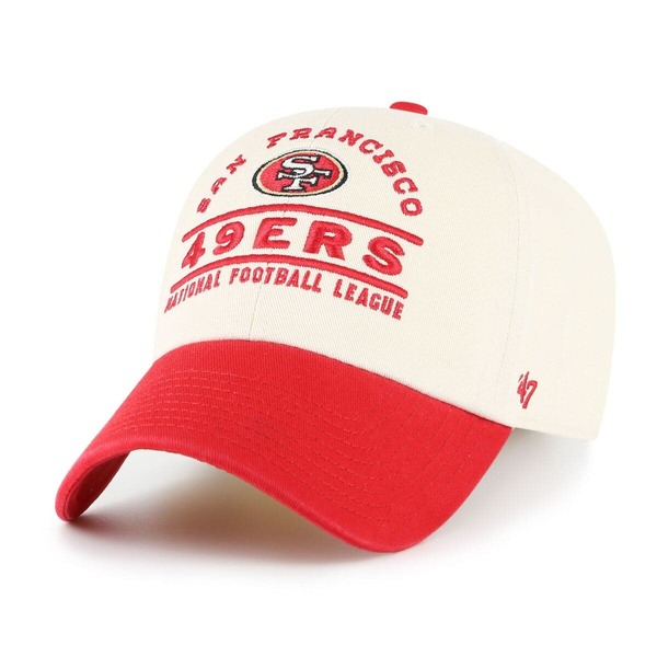 フォーティーセブン メンズ アクセサリー 帽子 Men's '47 Natural San Francisco 49ers Windham Clean Up Adjustable Hat Natural｜ReVida 店